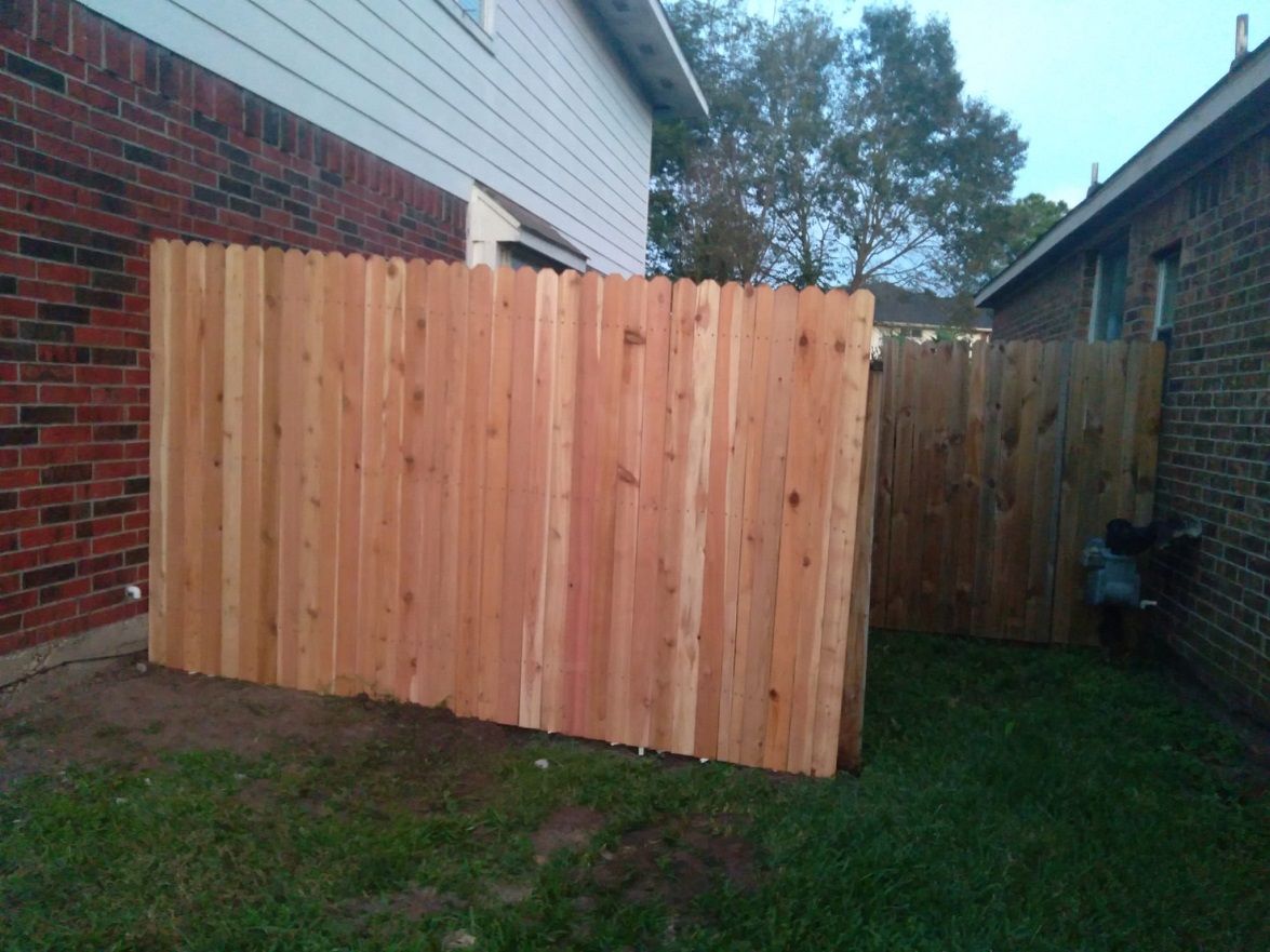 front side yard fence repair in Houston
