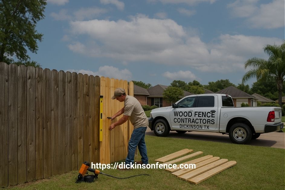 Wood fence contractors dickinson tx