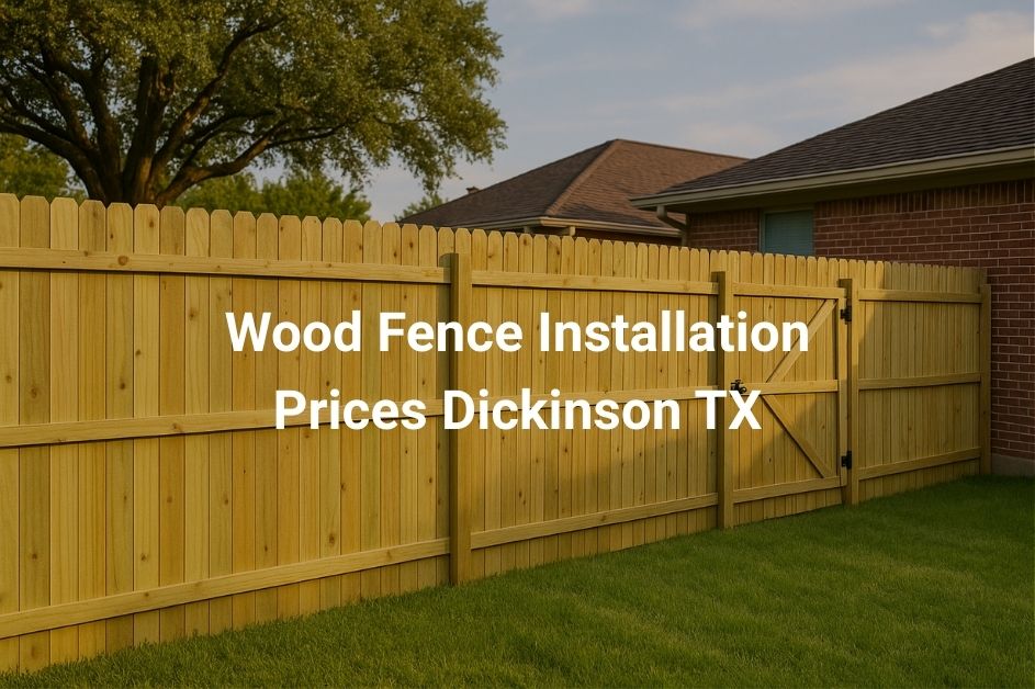 Wood fence installation prices dickinson tx