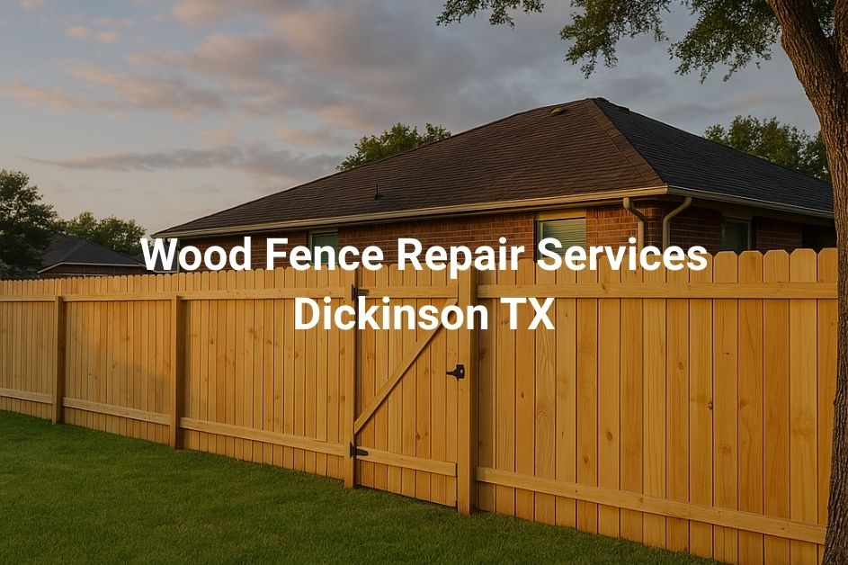 Wood fence repair services Dickinson TX